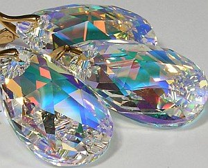 Kryształy komplet 28mm AURORA ZŁOTE SREBRO