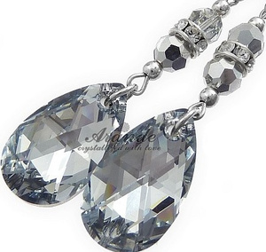 COMET LONG EARRINGS CRYSTALS CRYSTALS SILVER