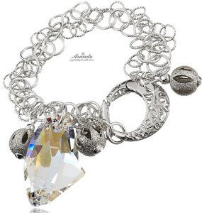 CRYSTALS BEAUTIFUL BRACELET GALACTIC MOON STERLING SILVER 925