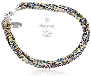 Kryształy Bransoletka Aurora Crystallized Twist Srebro