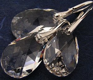 Promocja Kryształy Piękny Komplet Srebro 22C