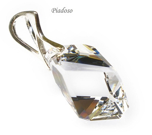 Kryształy Wisiorek+Łańcuszek Srebro Crystal