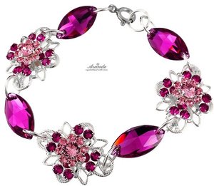 CRYSTALS CRYSTALS BRACELET *FUCHSIA VENUE* STERLING SILVER 925