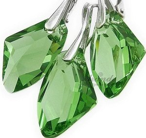 Kryształy Kolczyki+Wisiorek Galactic Peridot