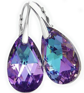 VITRAIL LIGHT EARRINGS CRYSTALS CRYSTALS SILVER