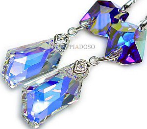 SWAROVSKI piękne długie kolczyki COSMIC ART