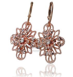 CRYSTALS UNIQUE EARRINGS VENUE ROSE GOLD SILVER
