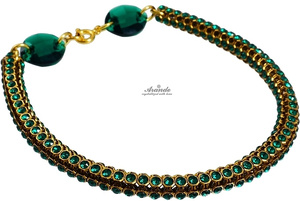 Kryształy Bransoletka Emerald Leaf Crystallized