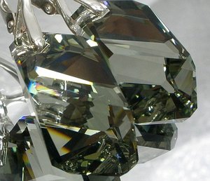 Kryształy piękne eleganckie kolczyki SREBRO