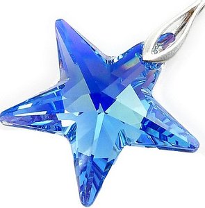 SAPPHIRE STAR PENDANT NEW CRYSTALS CRYSTALS