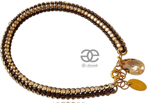 Nowe Kryształy Bransoletka Golden Crystallized