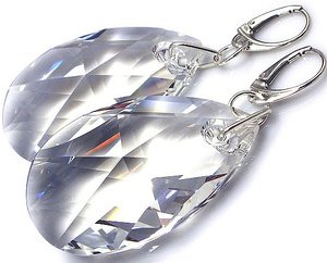Kryształy Duże Wyjątkowe Kolczyki 50mm Crystal