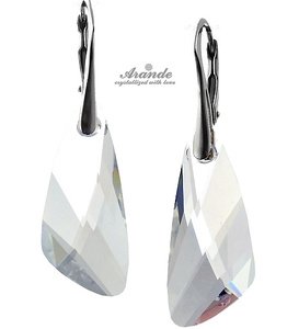 Kryształy kolczyki CRYSTAL WING Srebro CERTYFIKAT