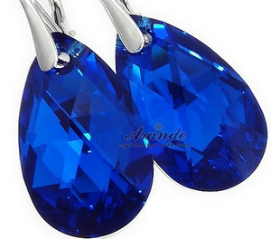 Najnowsze Kryształy Kolczyki Blue Comet Srebro