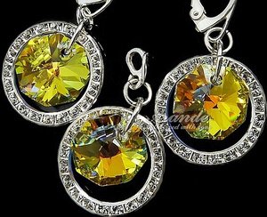 AURORA COLOR EARRINGS+PENDANT CRYSTALS CRYSTALS