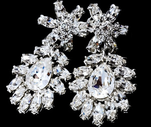 Kryształy Przepiękne Kolczyki Crystal Azure