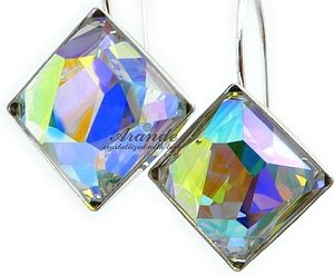 CRYSTALS *AURORA* EARRINGS STERLING SILVER CERTIFICATE HANDMADE