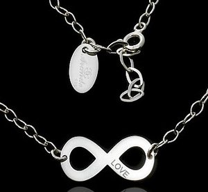 NECKLACE INFINITY TRENDY COLLECTION STERLING SILVER 925 CELEBRITY