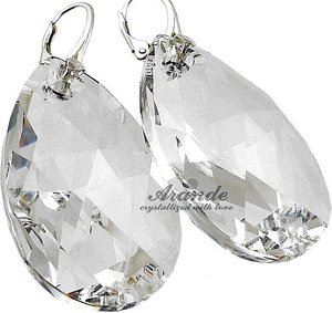 SWAROVSKI okazałe kolczyki SREBRO 50MM CERTYFIKAT