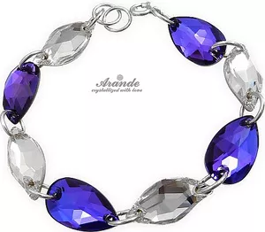 Kryształy Elegancka Bransoletka Helio Leaf Crystal