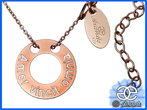 SENSATION RING NECKLACE CELEBRITY ROSE GOLD ENGRAVER