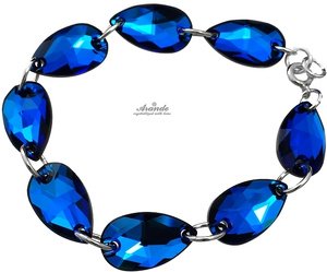 CRYSTALS BEAUTIFUL BRACELET BERMUDA BLUE STERLING SILVER 925