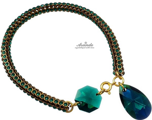 Kryształy Bransoletka Emerald Gold Crystallized #2