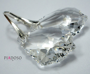 Piękne Kolczyki Kryształy Crystal 22mm Certyfikat