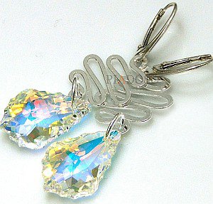 SWAROVSKI piękne kolczyki SANT BAROQUE KOLORY