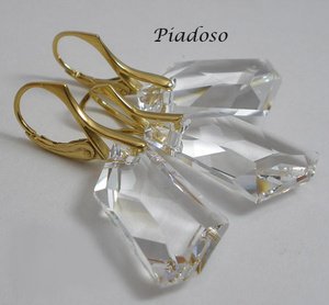 Kryształy komplet ZŁOTE SREBRO De-Arte