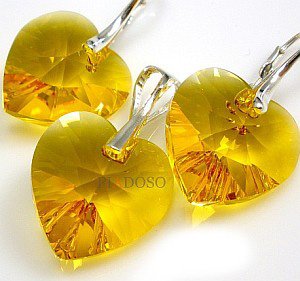 SUPER CENA SWAROVSKI kolczyki wisiorek SUNFLOWER