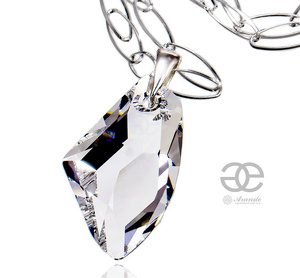 Kryształy Galactic Duży Naszyjnik Crystal Galactic Srebro