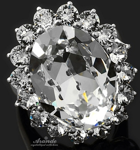 Kryształy piękny pierścionek ROYAL CRYSTAL SREBRO
