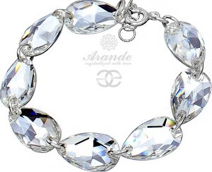 Kryształy Elegancka Bransoletka CRYSTAL SREBRO