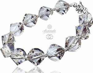 Swarovski piękna bransoletka SILVER HELIX srebro