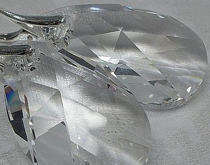 Kryształy kolczyki SREBRO CRYSTAL