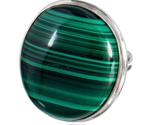 MALACHITE BEAUTIFUL RING UNIQUE SILVER SIZE 10-20 (1)