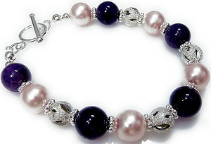 Nowe Kryształy Piękna Bransoletka Rose Amethyst
