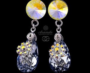 NOWE! SWAROVSKI piękne kolczyki PARIS AURORA COMET SREBRO