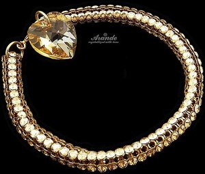 Kryształy Bransoletka CRYSTALLIZED GOLDEN HEART