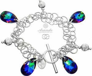 Kryształy Special Ozdobna Bransoletka Meridian Blue Srebro