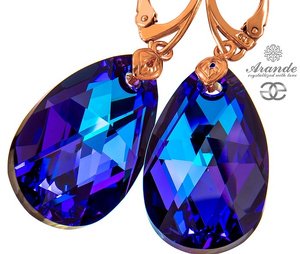 NOWOŚĆ SWAROVSKI kolczyki HELIO ROSE GOLD RÓŻOWE ZŁOTO