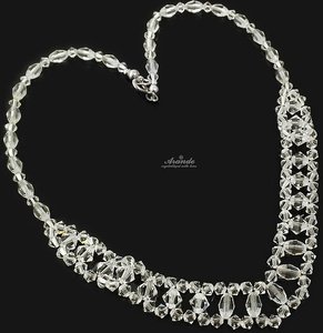 CRYSTALS BEAUTIFUL WEDDING CRYSTAL NECKLACE STERLING SILVER 925