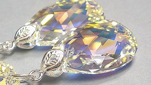 Kryształy Piękne Długie Kolczyki Crystal+AB