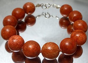 Piękna bransoletka KORAL Srebro 14mm