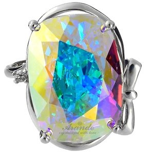 Kryształy SPECIAL pierścionek AURORA SREBRO