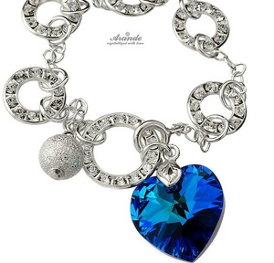 Kryształy Bransoletka Crystalear Blue Srebro