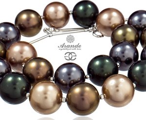 BEAUTIFUL LARGE NECKLACE SEASHELL PEARLS STERLING SILVER