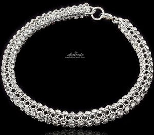 Bransoletka Kryształy Crystallized Srebro Unikat!