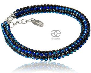 Kryształy CRYSTALLIZED przepiękna bransoletka BERMUDA BLUE